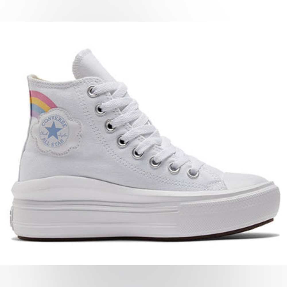 Chuck Taylor All Star Move Platform Rainbow Cloud High-Top Sneakers - Picture 1 of 10